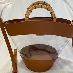 LOEFFLER RANDALL Agnes Fan Tote CLEAR